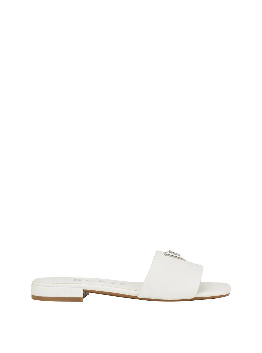 Fashionable Sandals White Tamed Slide Sandals