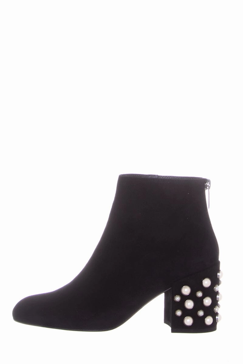 Stuart Weitzman Black Suede & Pearl Bacari Boots SZ 5.5 Boots Of Soccer