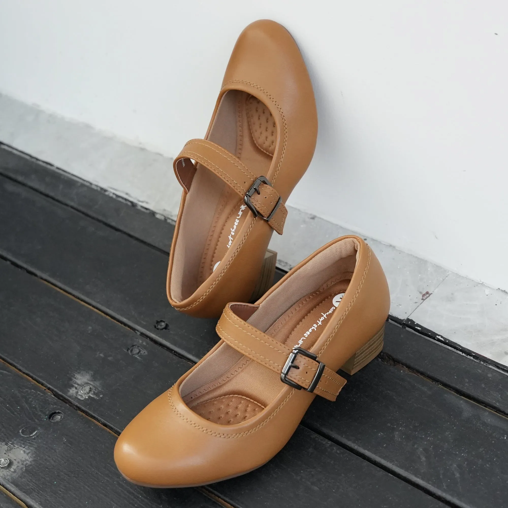 Tan Pumps Dress-Violet