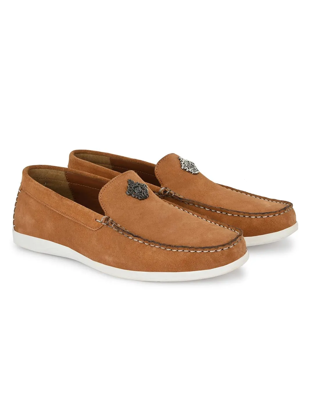 Alberto Torresi Occasional Wear Genuine Suede Leather Loafers For Men Jorts And Loafers