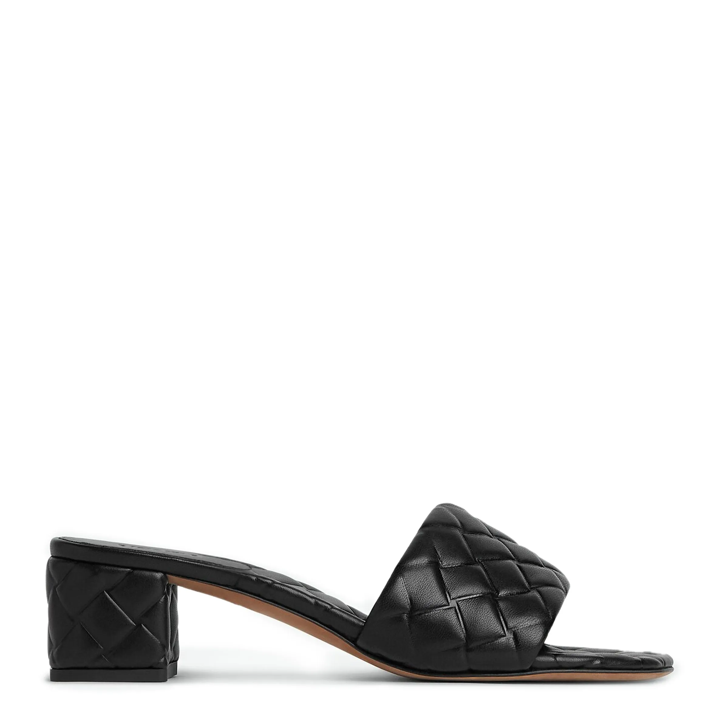 Amy Block HF Sandal, Black High Heel Mules Shoes