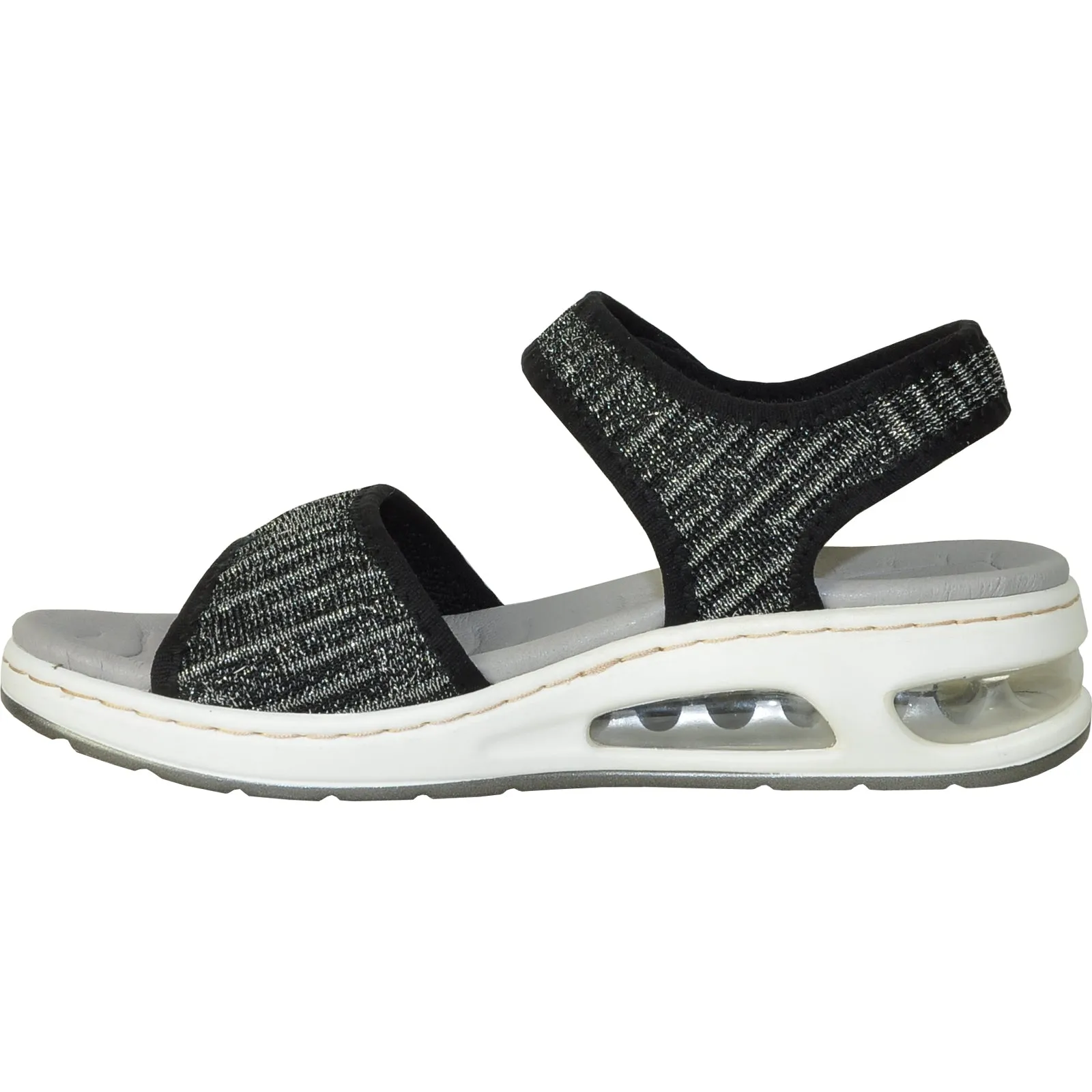 Across Sandals VANGELO Women Sandal ASPEN Comfort Wedge Sandal Black