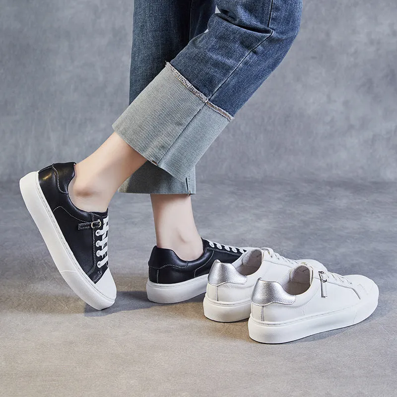 Best Flat Shoes For Work Women Minimalist Leather Comfort Flat Casual Shoes