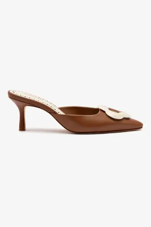 Flora Pump In Caramel and Ivory Leather Kyree Basketball Shoes