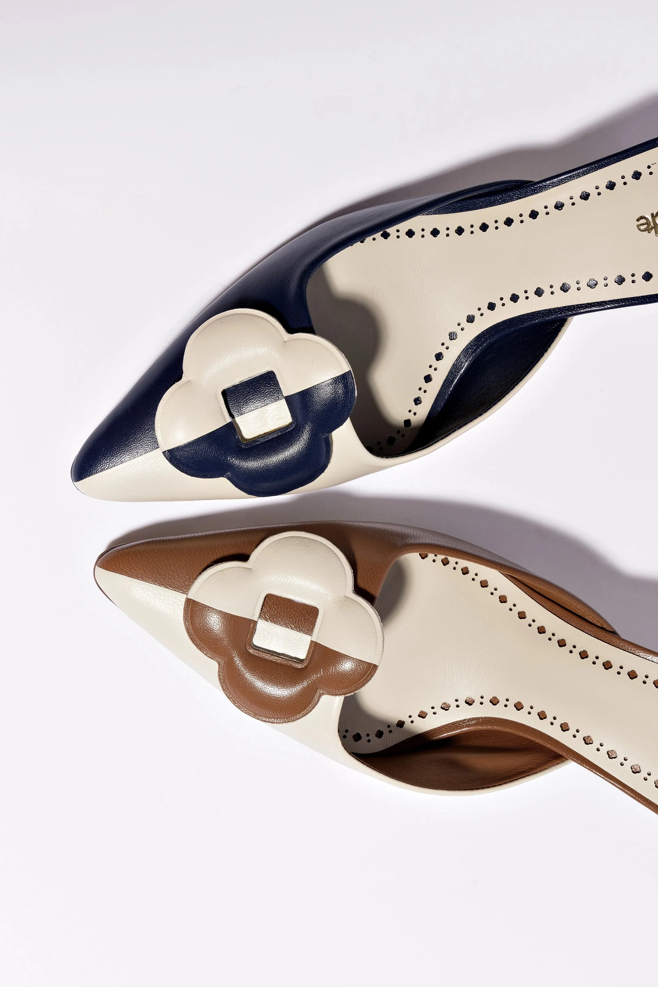 Cancer Basketball Shoes Flora Pump In Caramel and Ivory Leather