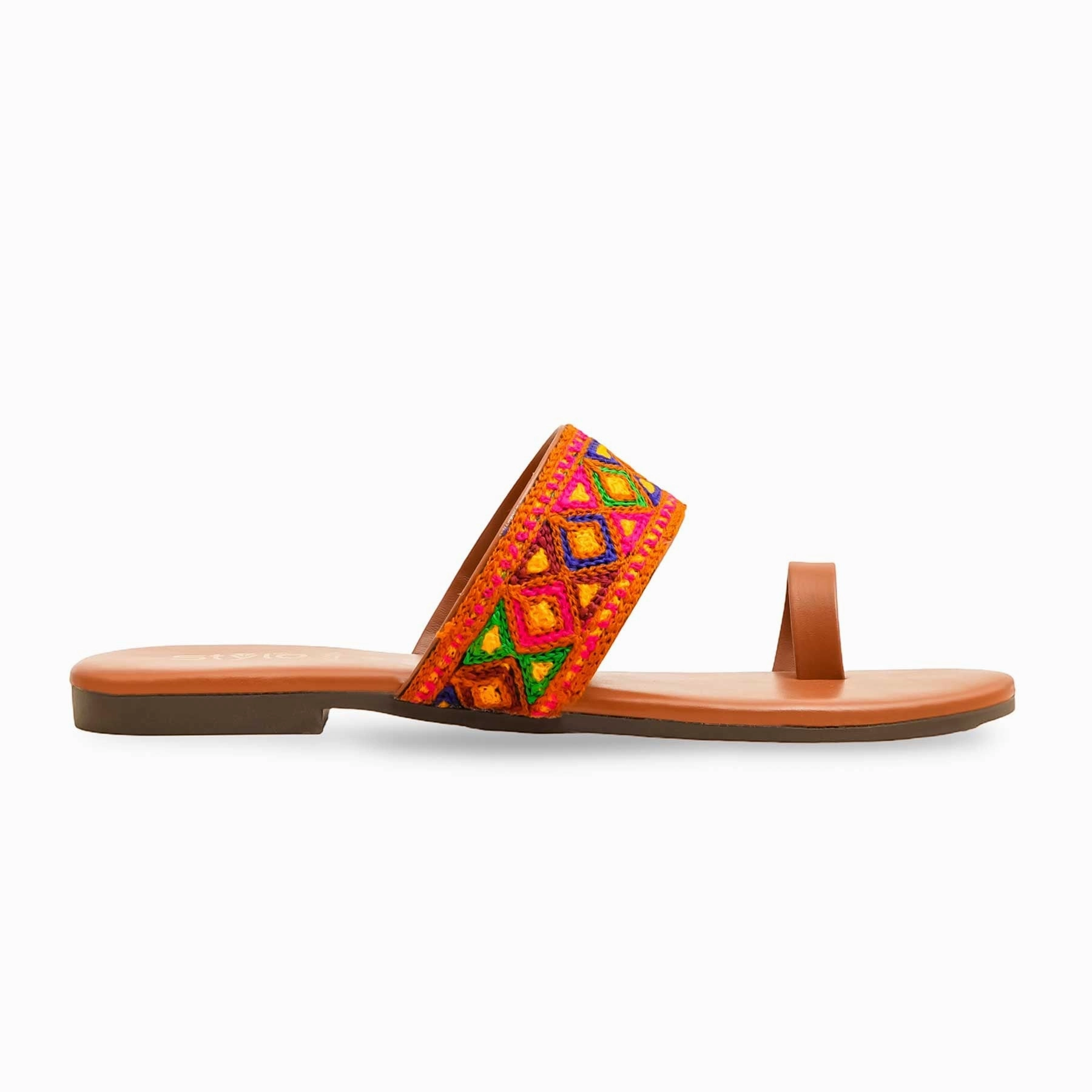 Athletic Flat Shoes Mustard Casual Chappal For Women CL2134