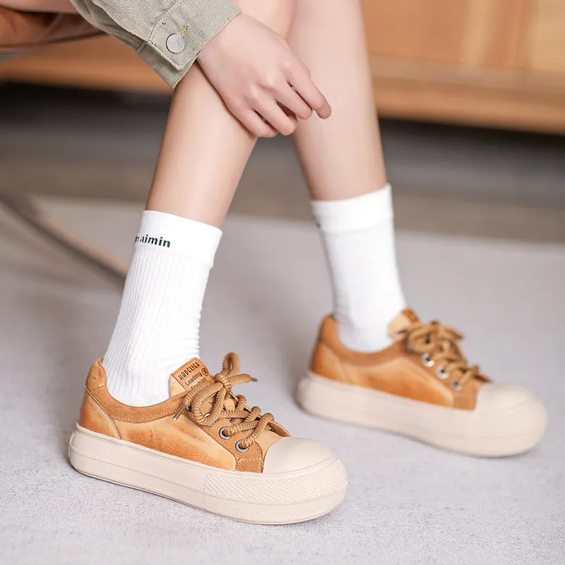 High Heels Flat Shoes Women Minimalist Fashion Leather Flat Casual Shoes