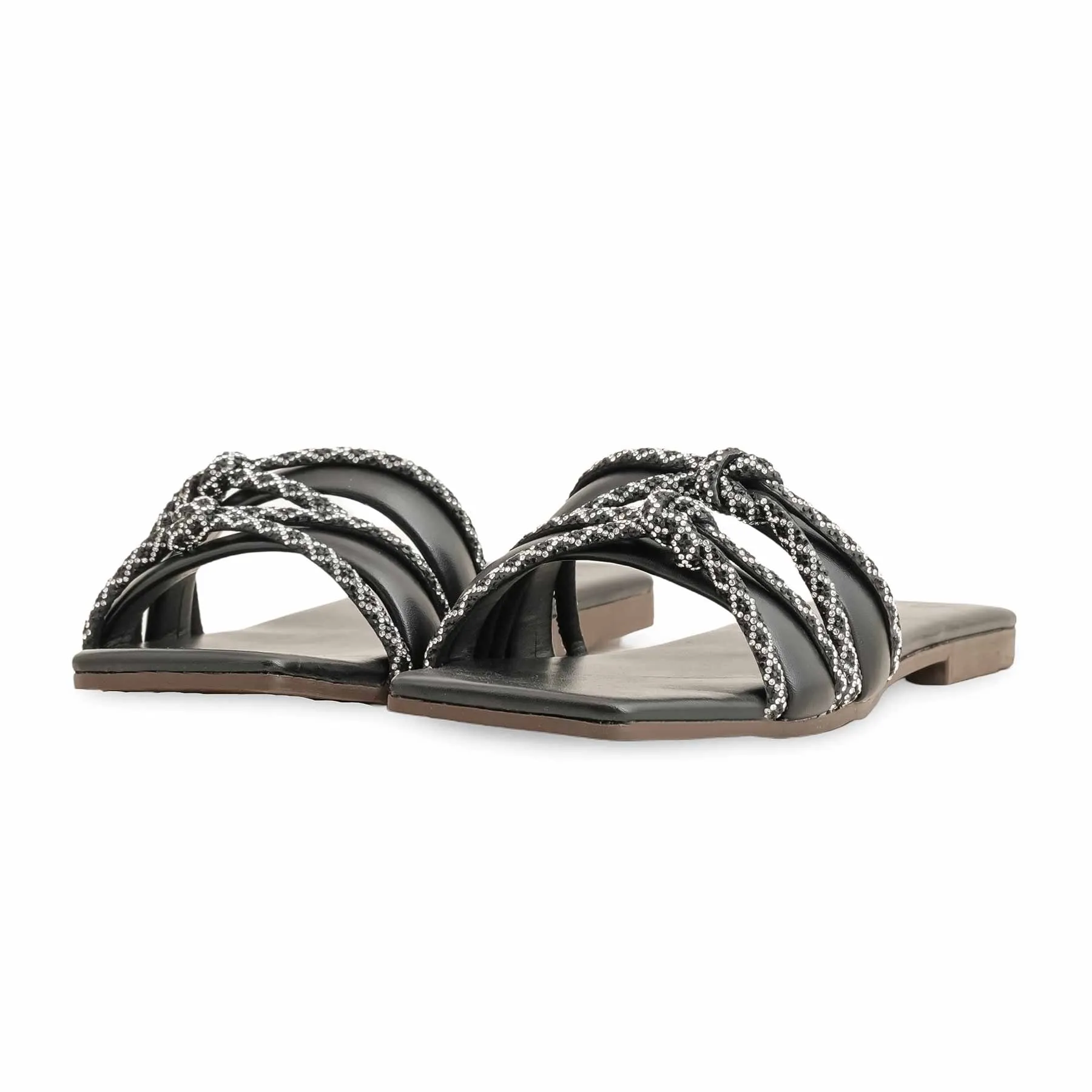 Black Casual Slipper For Women CL1964