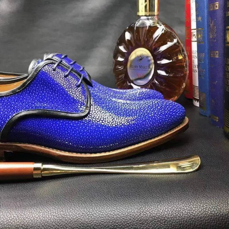 Skateboard Dress Shoes Crocodile Shoes Lizard Leather Lace-Up Shoes For Men