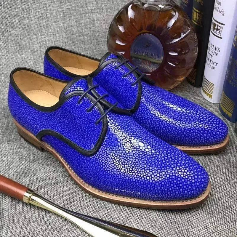 Levis Dress Shoes Crocodile Shoes Lizard Leather Lace-Up Shoes For Men