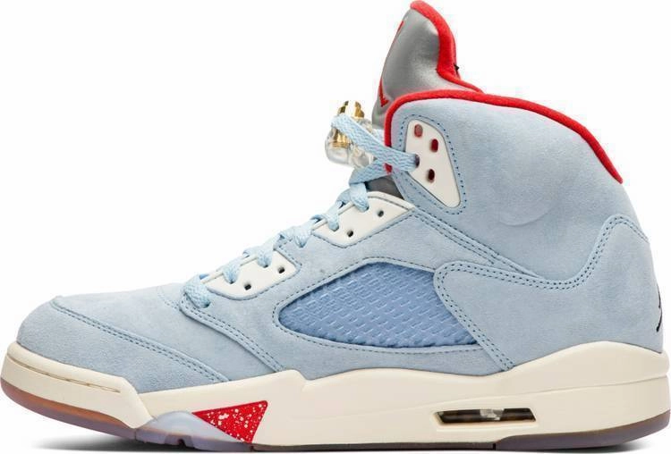 Trophy Room x Air Jordan 5 Retro 'Ice Blue' Men Shoes Sale Washing Basketball Shoes