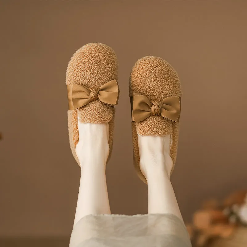 Ballet Flat Shoe Women Stylish Warm Fur Flat Casual Shoes