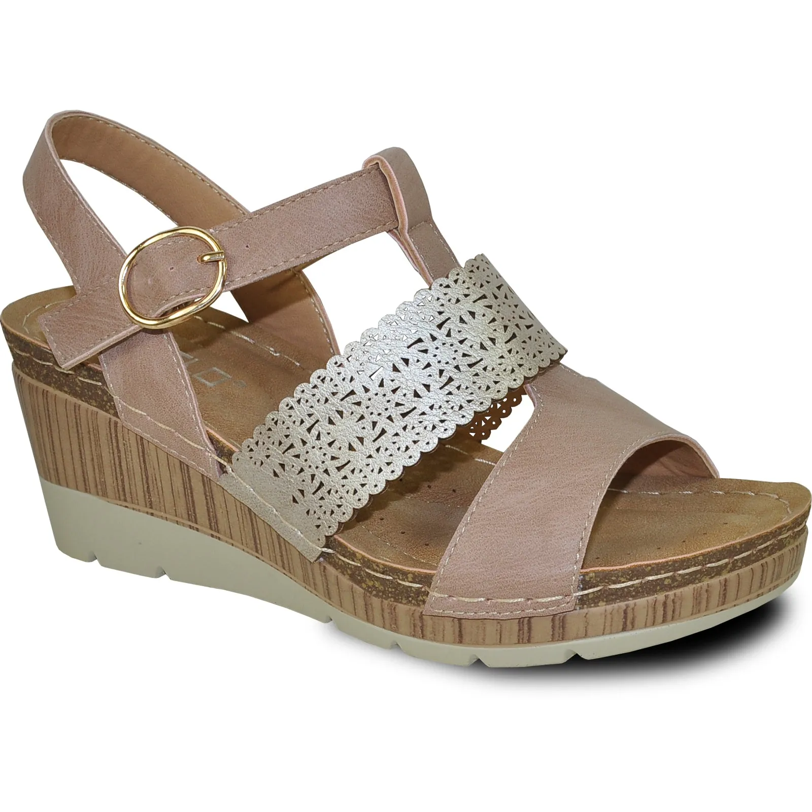 VANGELO Women Sandal FAITH Wedge Sandal Pink Sandals Original