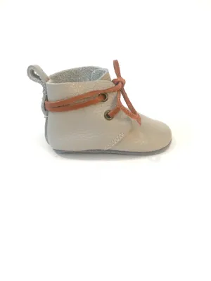 Cute Non Slip Boots Harry Leather Laced Ankle Boots - Grey