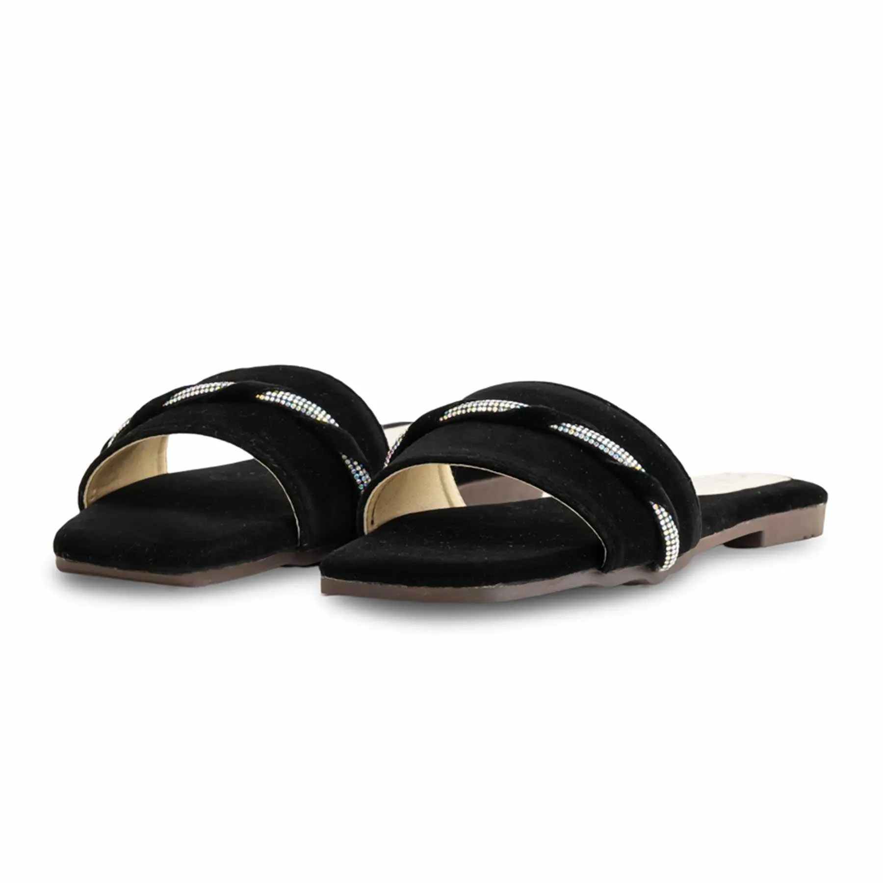 Black Casual Slipper For Women CL1973