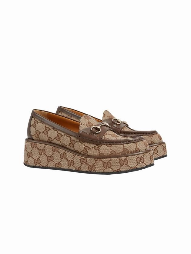 Feet Loafers Gucci Horsebit Wedge Loafers Brown