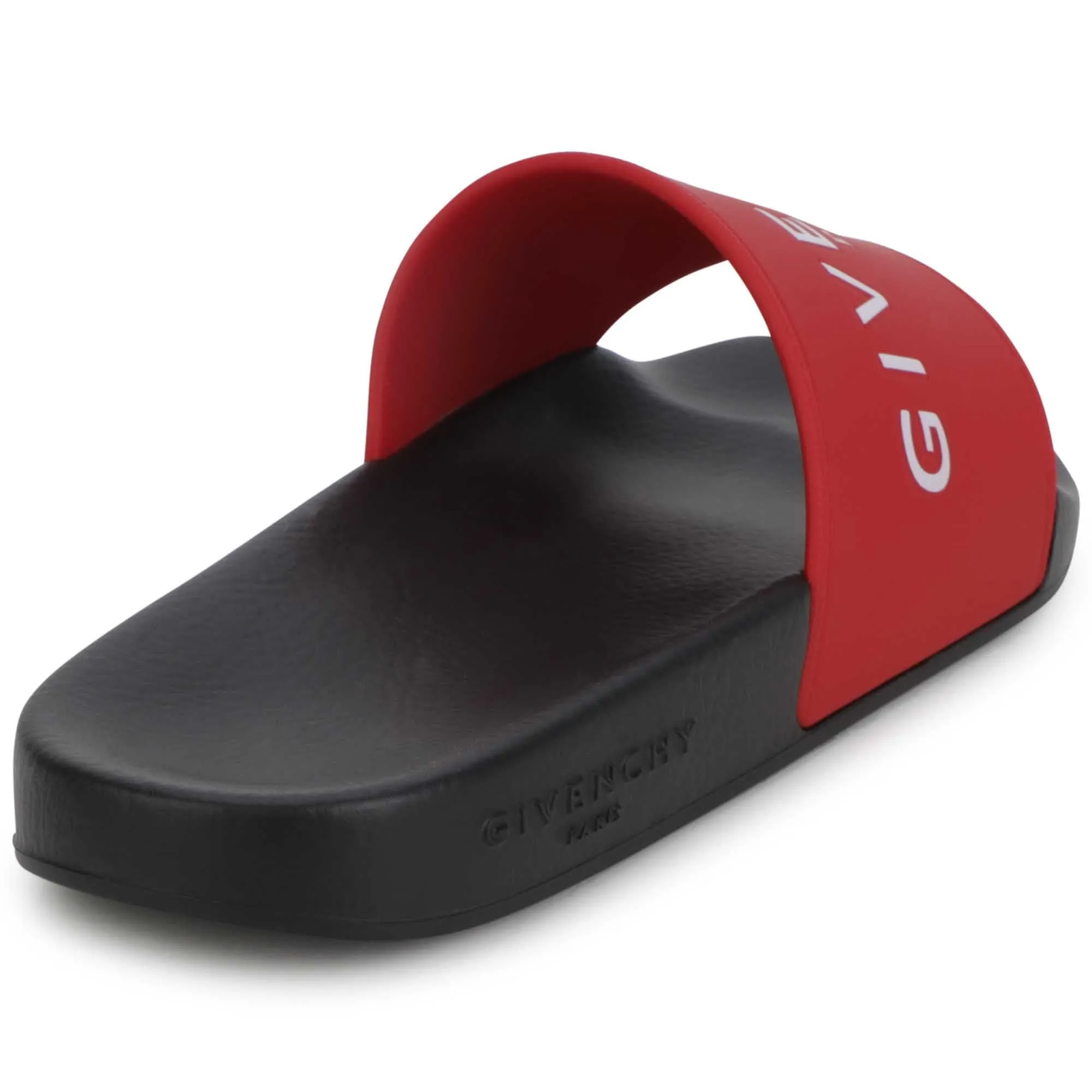 Fashion Sport Casual Shoes Red & Black Logo Slides