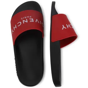 Red & Black Logo Slides Best Casual Shoes Summer