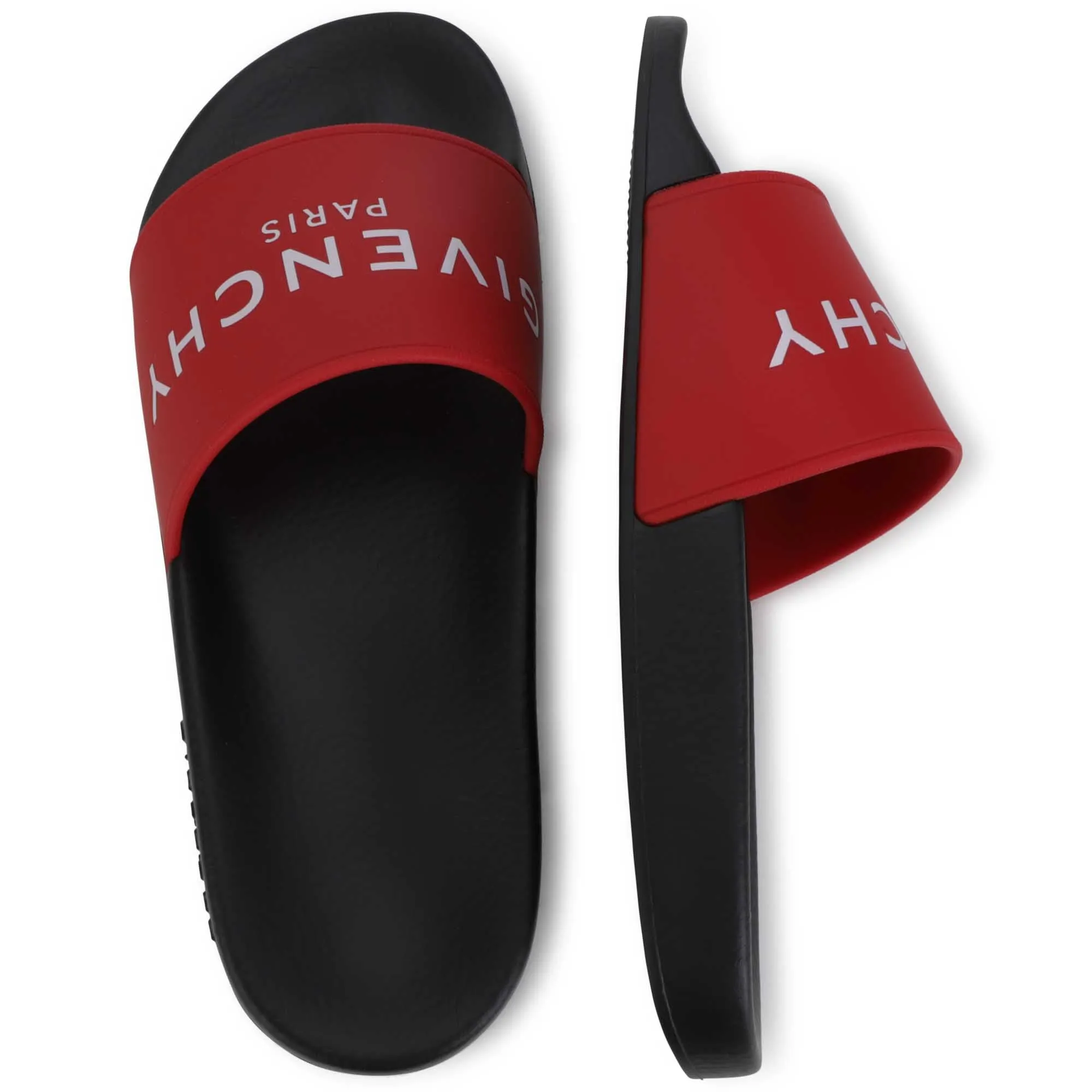 Red & Black Logo Slides Most Supportive Casual Shoes