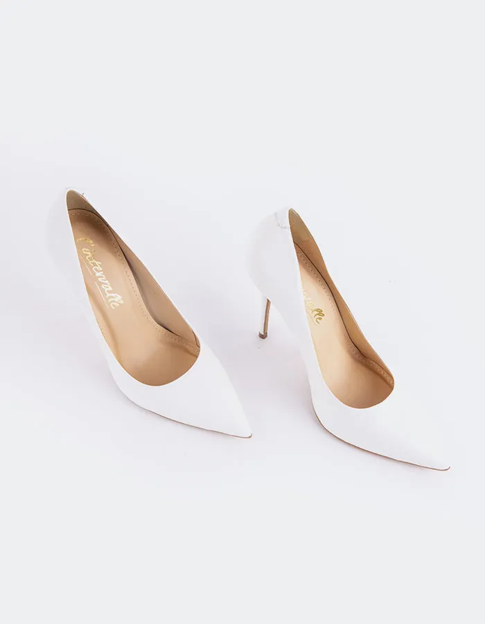 Sam And Libby High Heels Teeva White Leather
