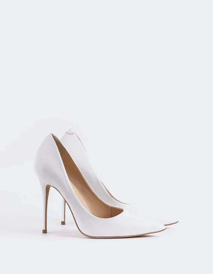 High Heels For High Arches Teeva White Leather
