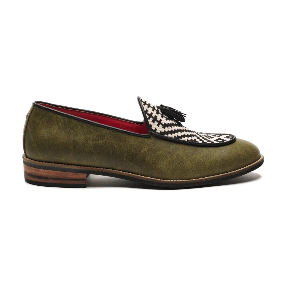 Texo Loafers Men  Olive Loafers Toe Split