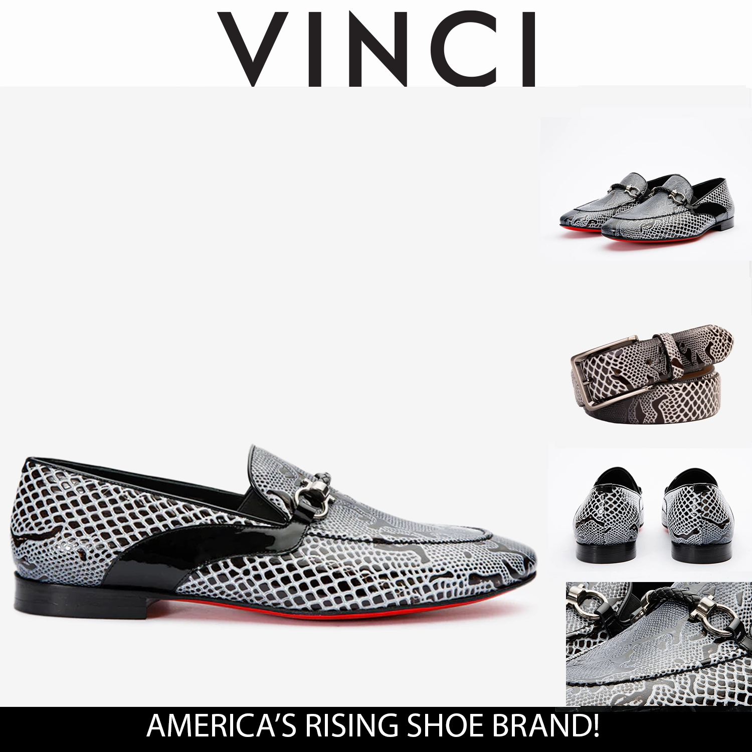 The Milano Black/White Shoe Bit Loafer Men  shoe Shoes To Wear With Jeans And Dress Shirt