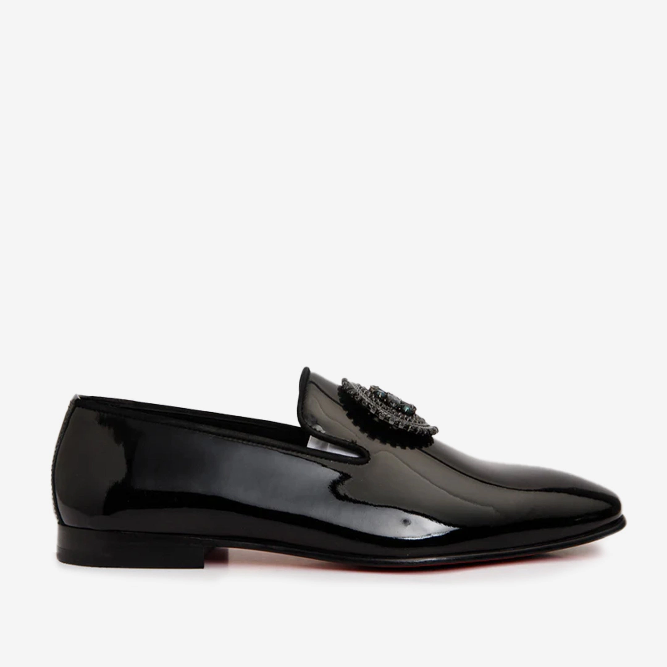 The Pombe Black Patent Leather Dress Slip-on Loafer Men  Shoe Sneaker Sole Dress Shoes