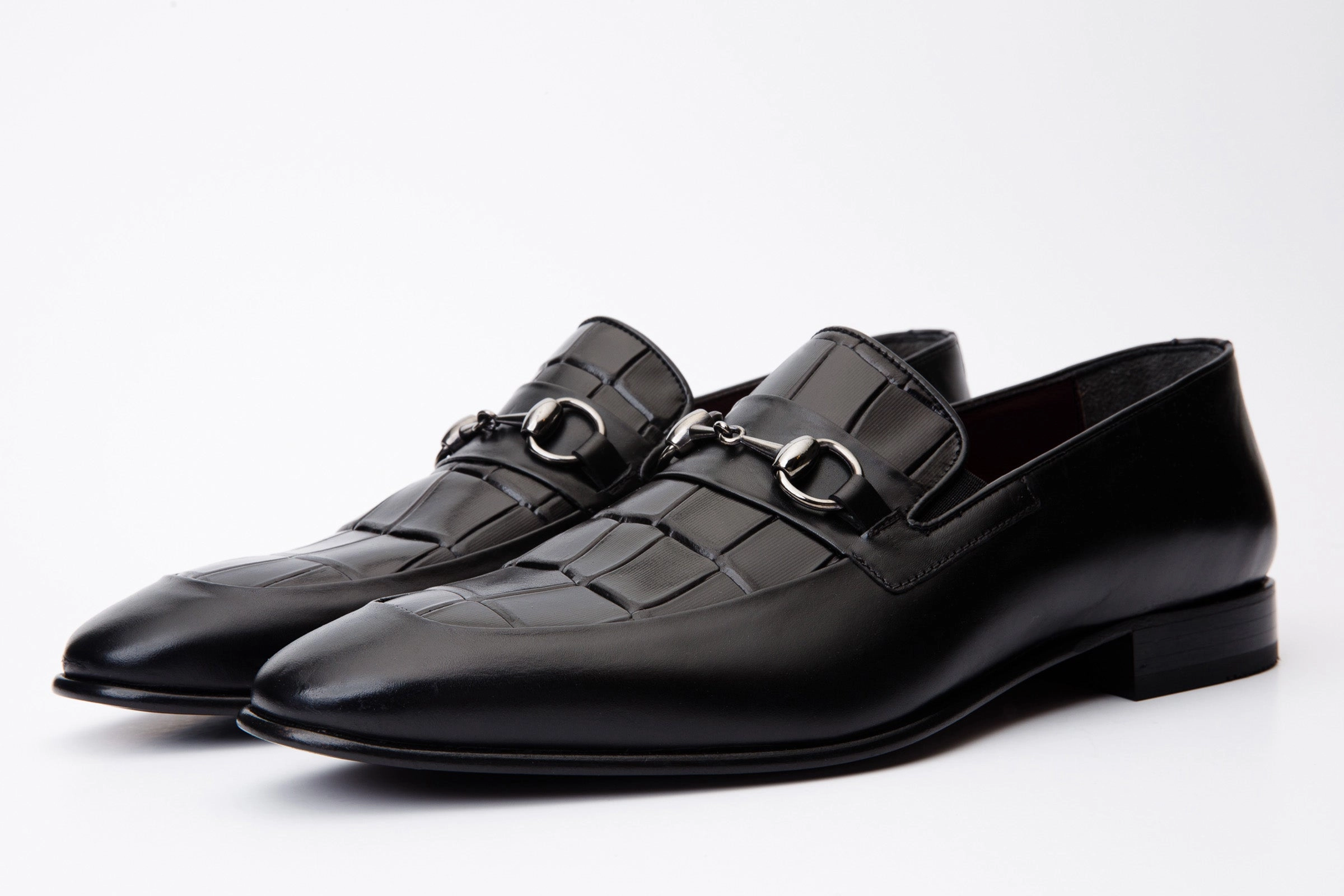 The Pusan Black Leather Bit Loafer Men Shoe Final Sale! Best Wingtip Dress Shoes