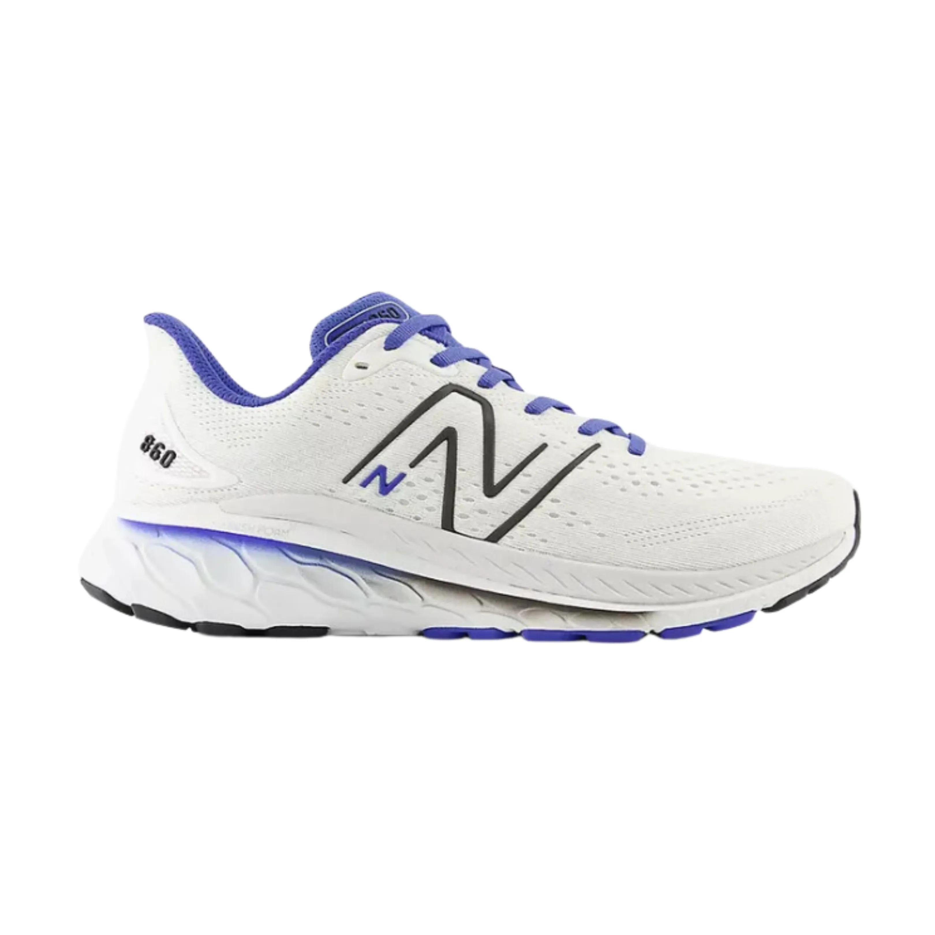 Men's Fresh Foam x 860v13 - White with Marine Blue (D Width) Strap Flat Shoes