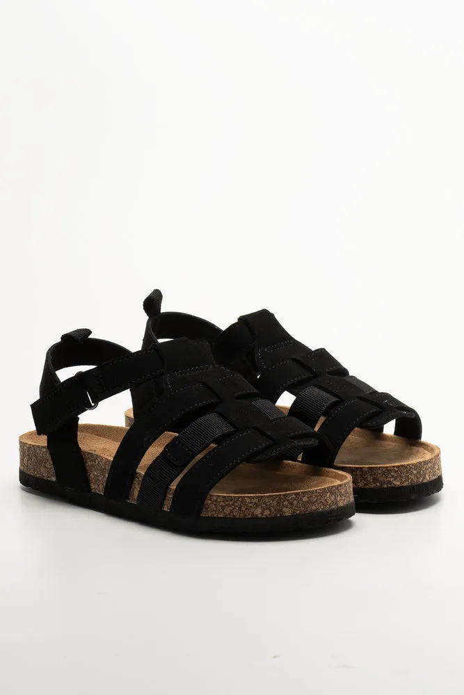 Flat Sandals Dressy Fisherman Sandals Black