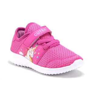 Toddler Little Girls Unicorn Faux Lace Easy On School Sports Shoes Sneakers Skate Sneakers