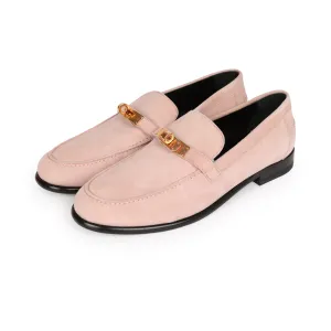 Top quality Hermes Destin Loafer Rose Aube Suede Rose Gold Hardware 38 EU Sandals Chanel