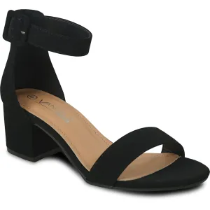 VANGELO Women Sandal DARCIE-23 Heel Party Prom & Wedding Sandal Black Sling Back Sandals