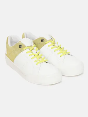 Men's White And Yellow Colorblock Shoes Dior Sneakers