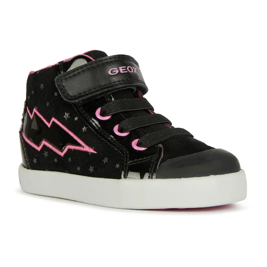 Shoes Casual Flats Black Kilwi Neon Bolt High Top Sneakers