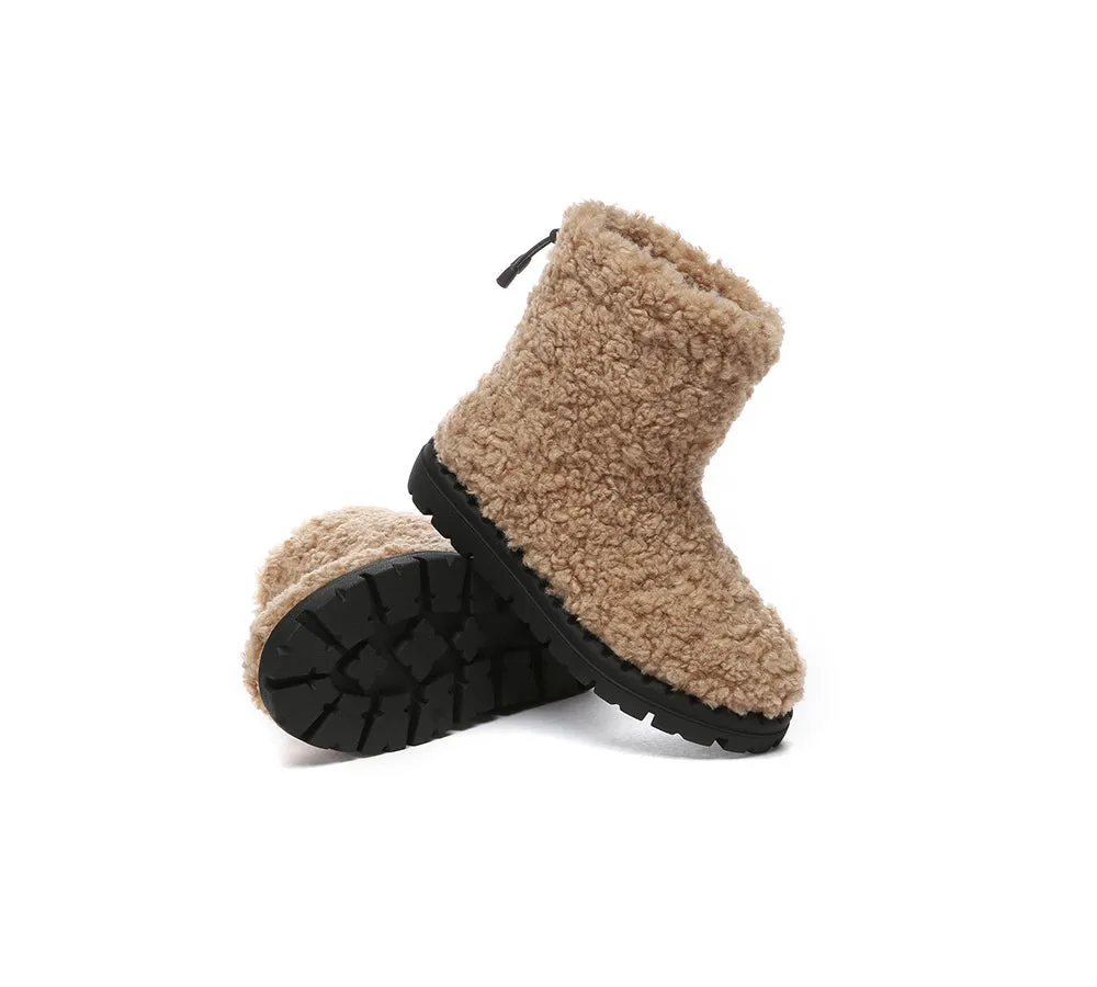 UGG Sheepskin Wool Plush Drawstring Boots Peggy Otk Boots