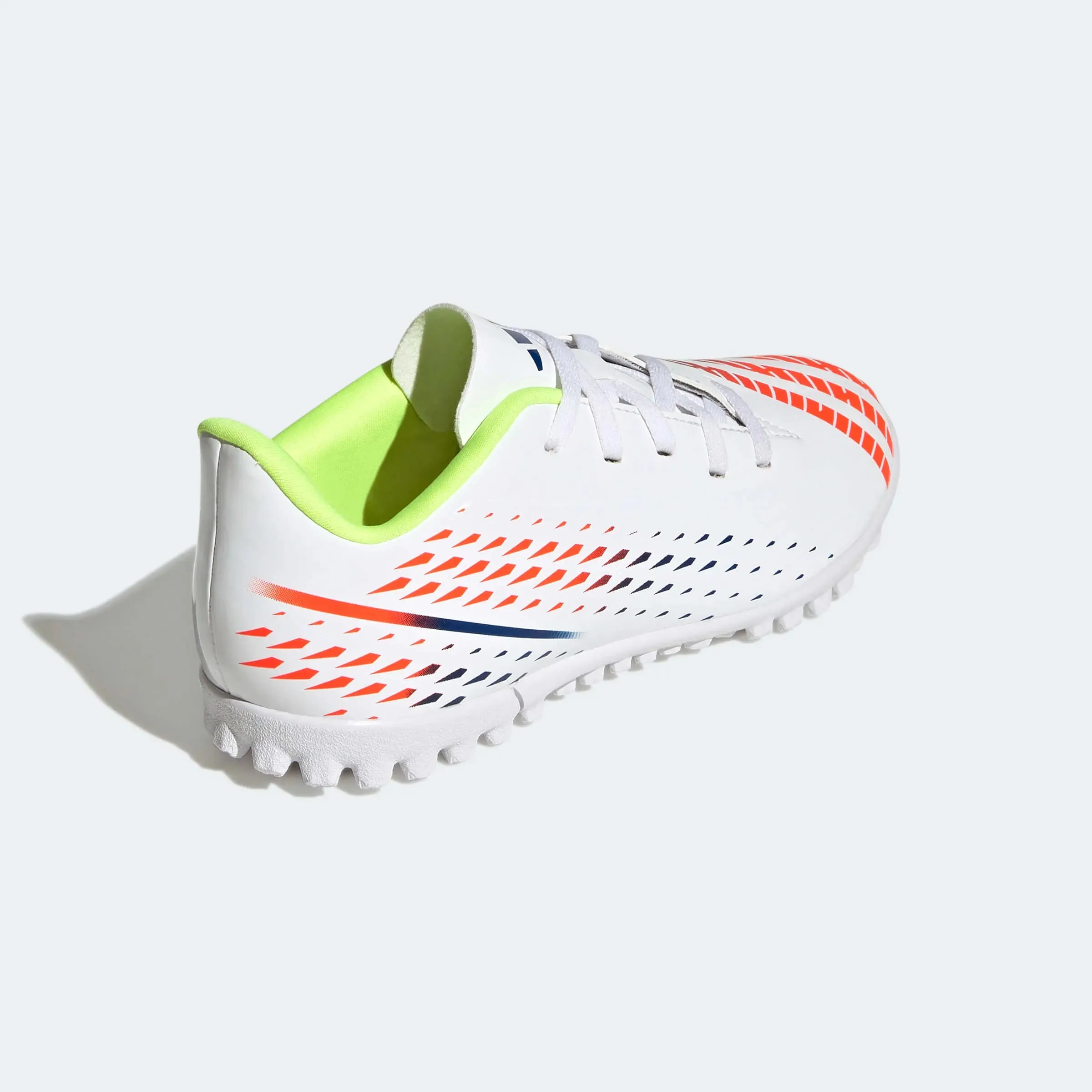 adidas Kids Predator Edge.4 Turf J - White-Yellow-Blue High Wedge Boots