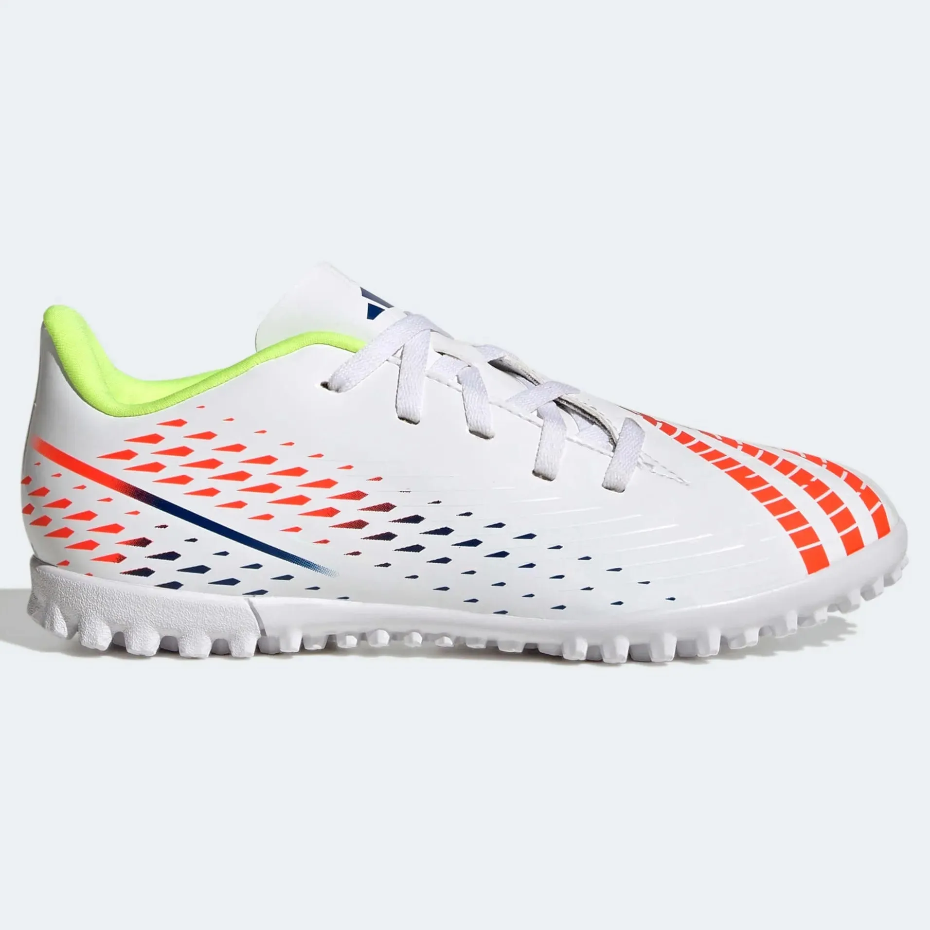 adidas Kids Predator Edge.4 Turf J - White-Yellow-Blue Rod Patrick Boots