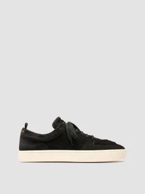 KRAB 001 - Black Suede Low-Top Sneakers Human Sneakers