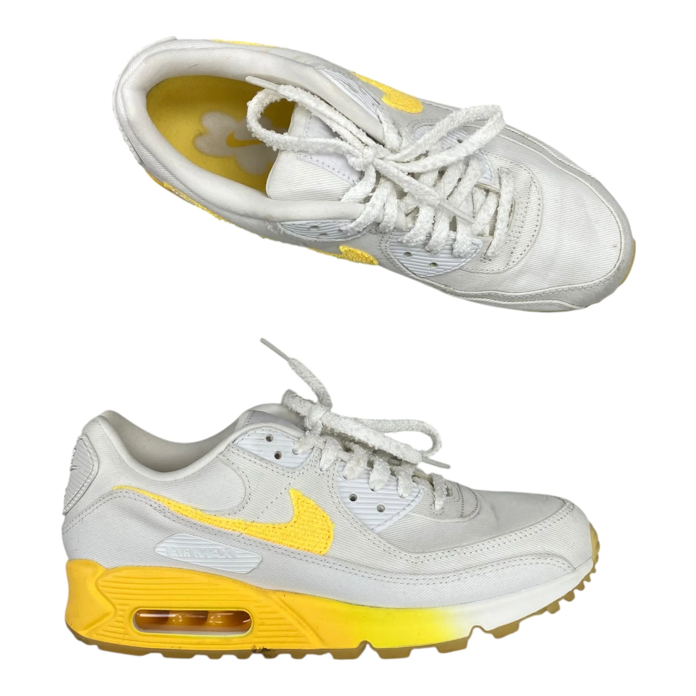 Nike Shoes Good For Plantar Fasciitis Shoes Sneakers By Nike In White & Yellow, Size:8.5