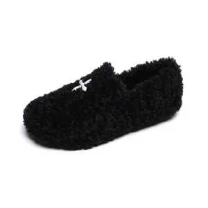 Workout Shoes For Flat Feet Women Winter Flat Soft Fur Casual Shoes