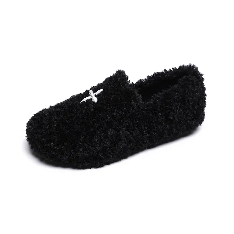 Paul Green Shoes Flats Women Winter Flat Soft Fur Casual Shoes