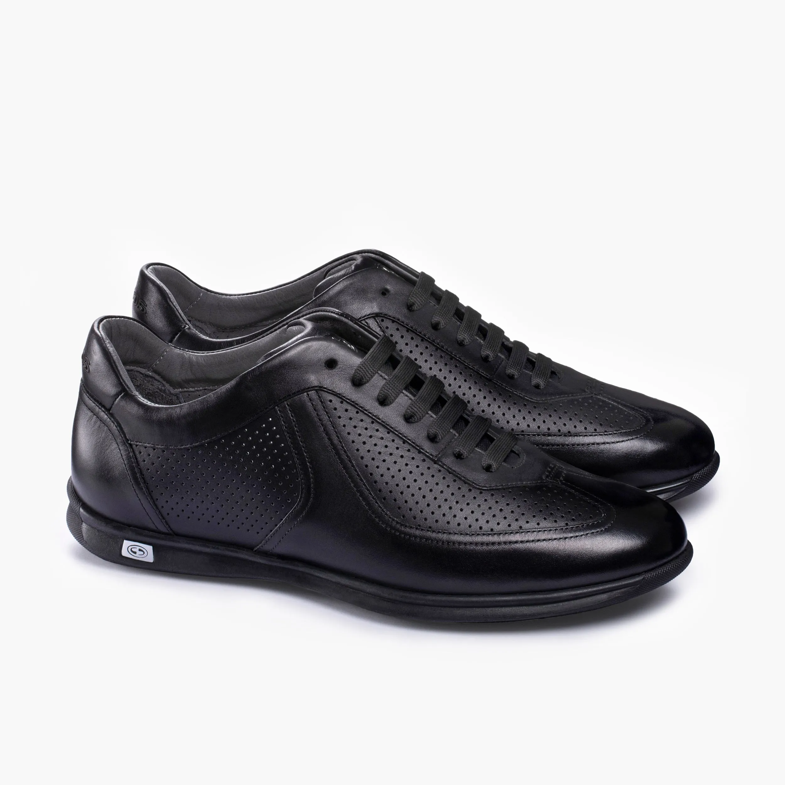 Men's Black Perforated Sneaker Sneakers Roller