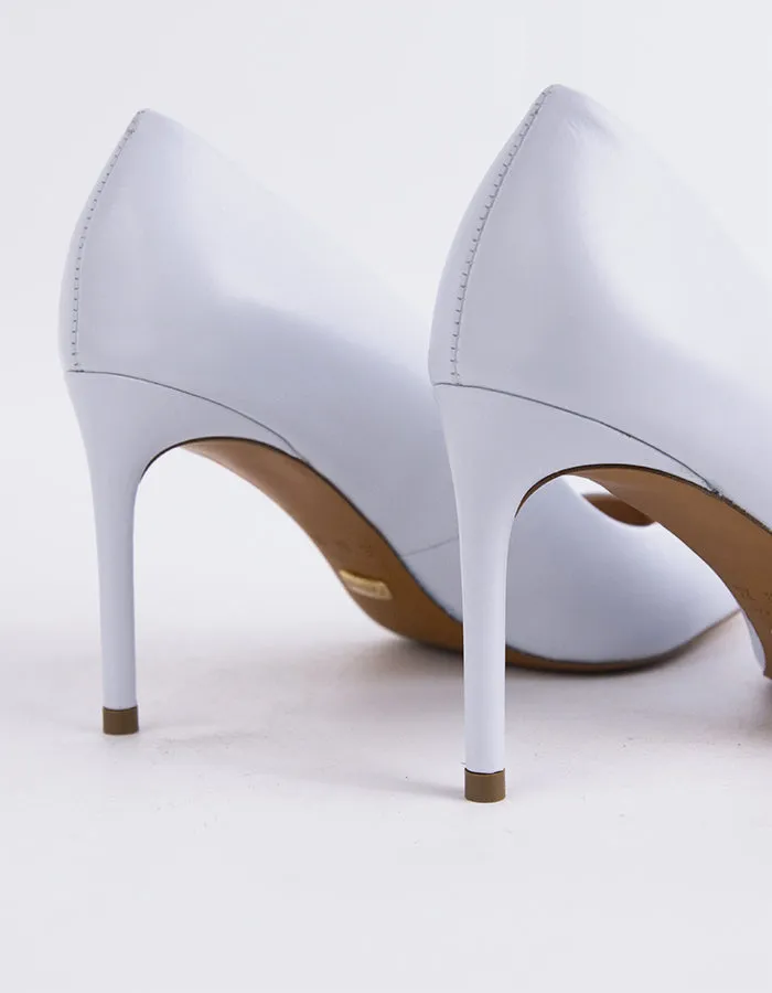 Zinnia Lt.Blue Leather High Heel Sandals Platform