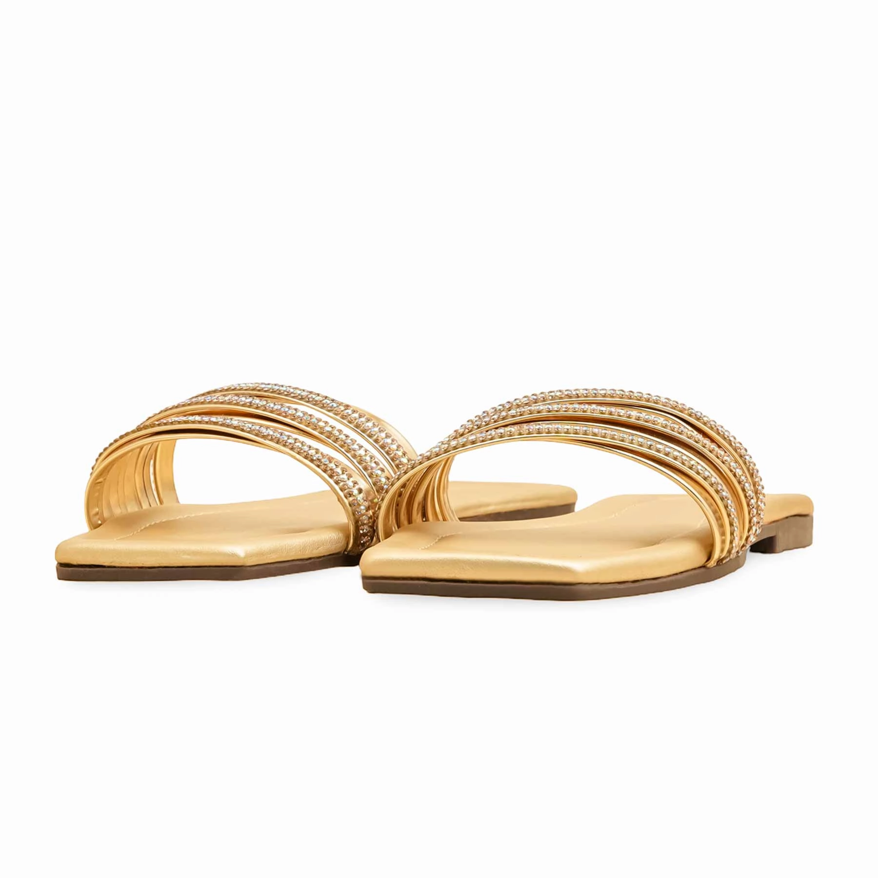 Golden Casual Slipper For Women CL2109 Cozy Flat Shoes