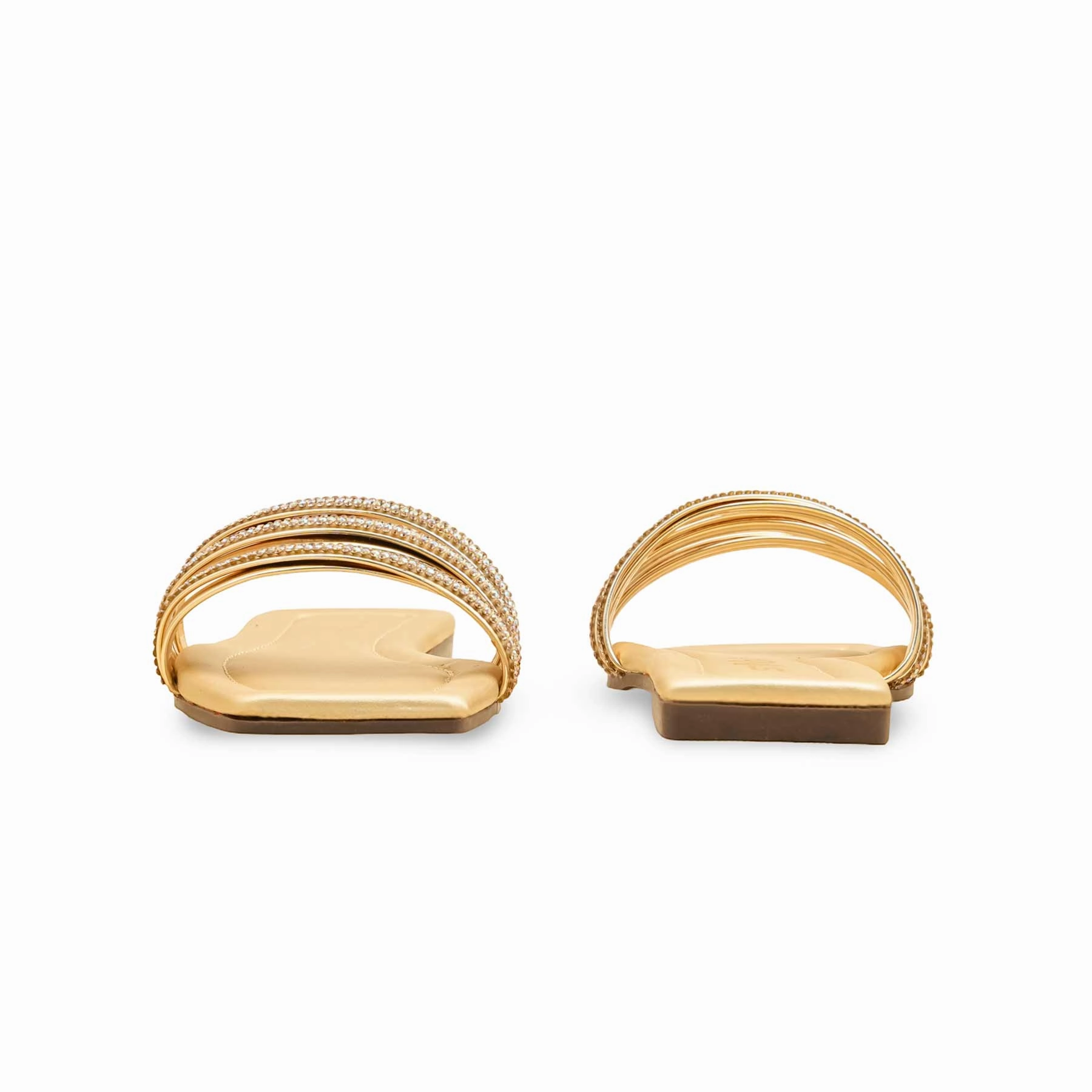 Golden Casual Slipper For Women CL2109