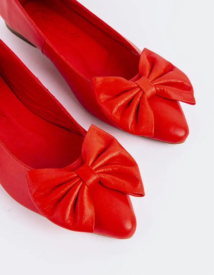 Winter Flat Mtb Shoes Ulwin Red Leather