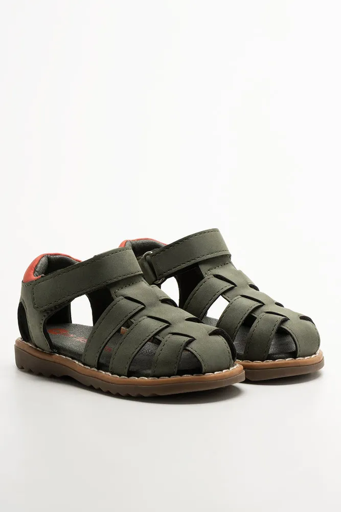 Sandals Wide Caged Sandals Green