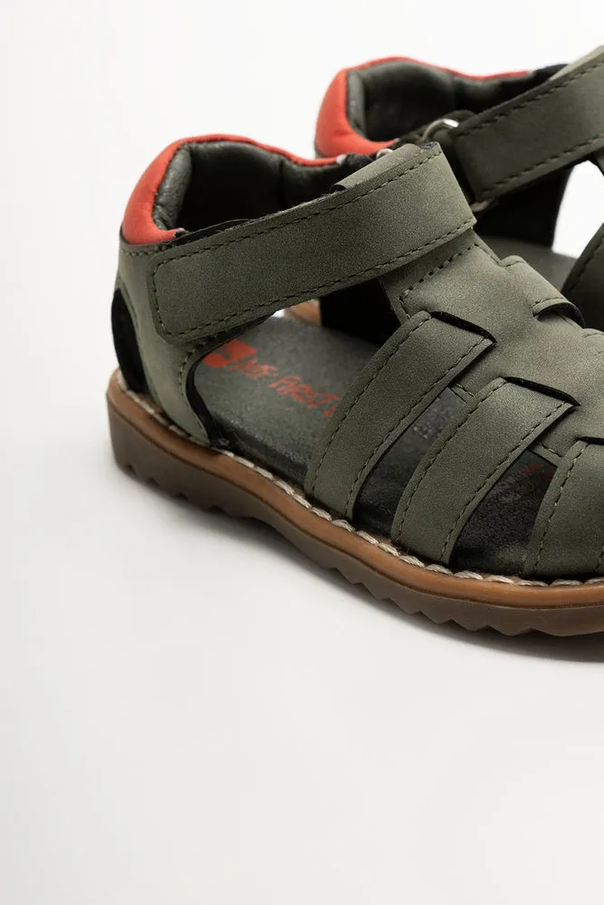 Myles Sandals Caged Sandals Green
